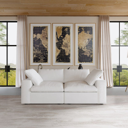 Canapé 2 places avec coussins pour le salon