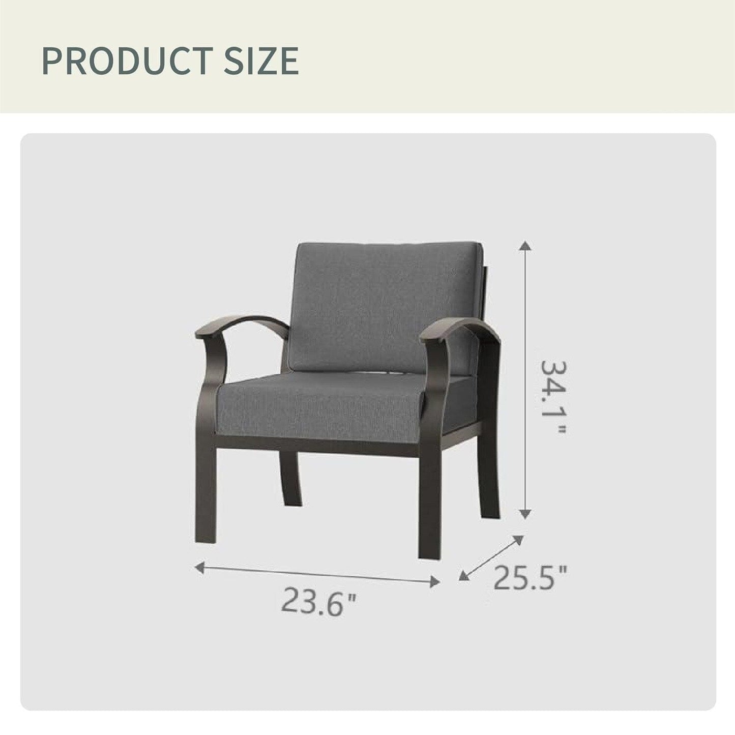 Canapés d'extérieur 2 places en aluminium avec coussins gris