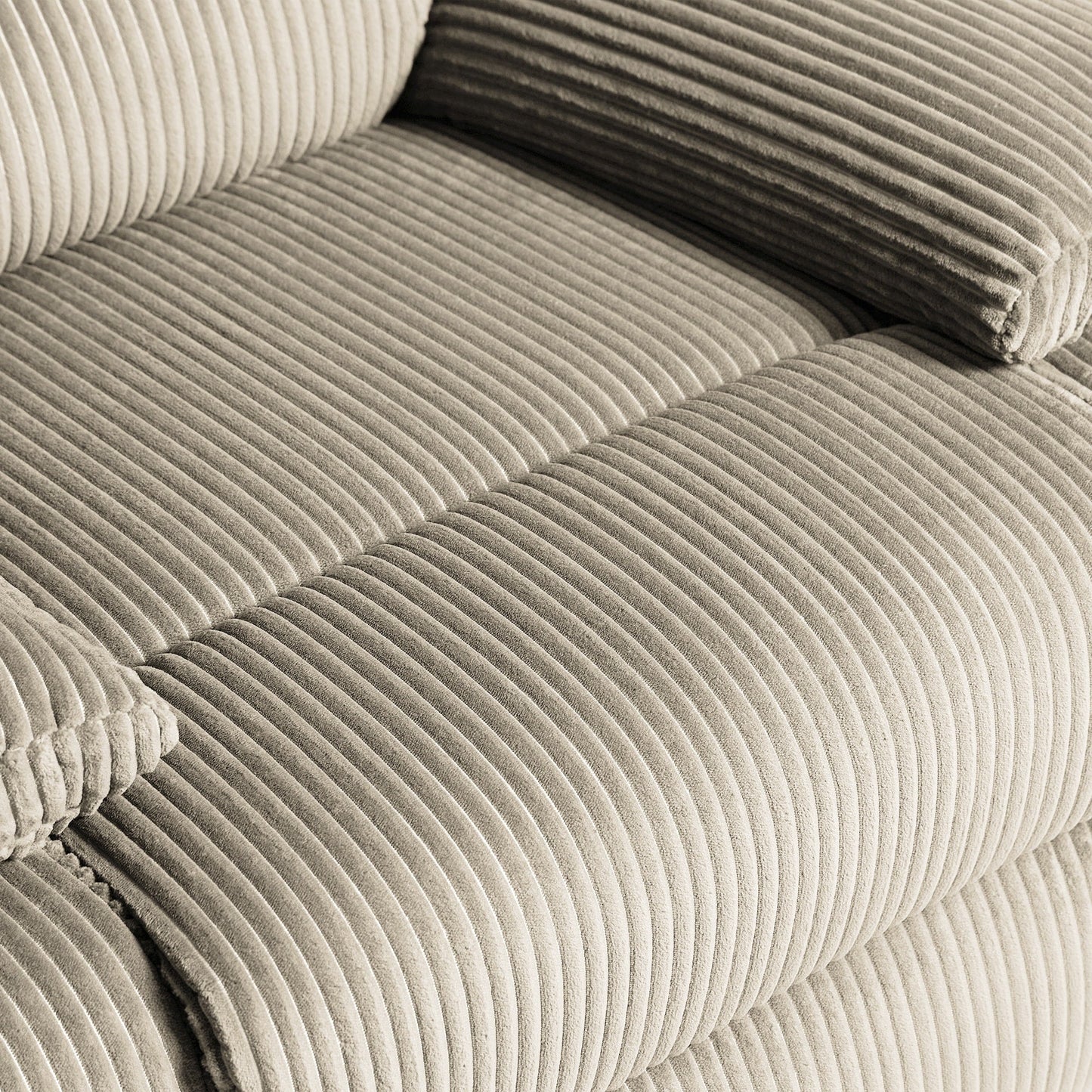 Ensemble de 2 fauteuils inclinables manuels en velours côtelé avec repose-pieds