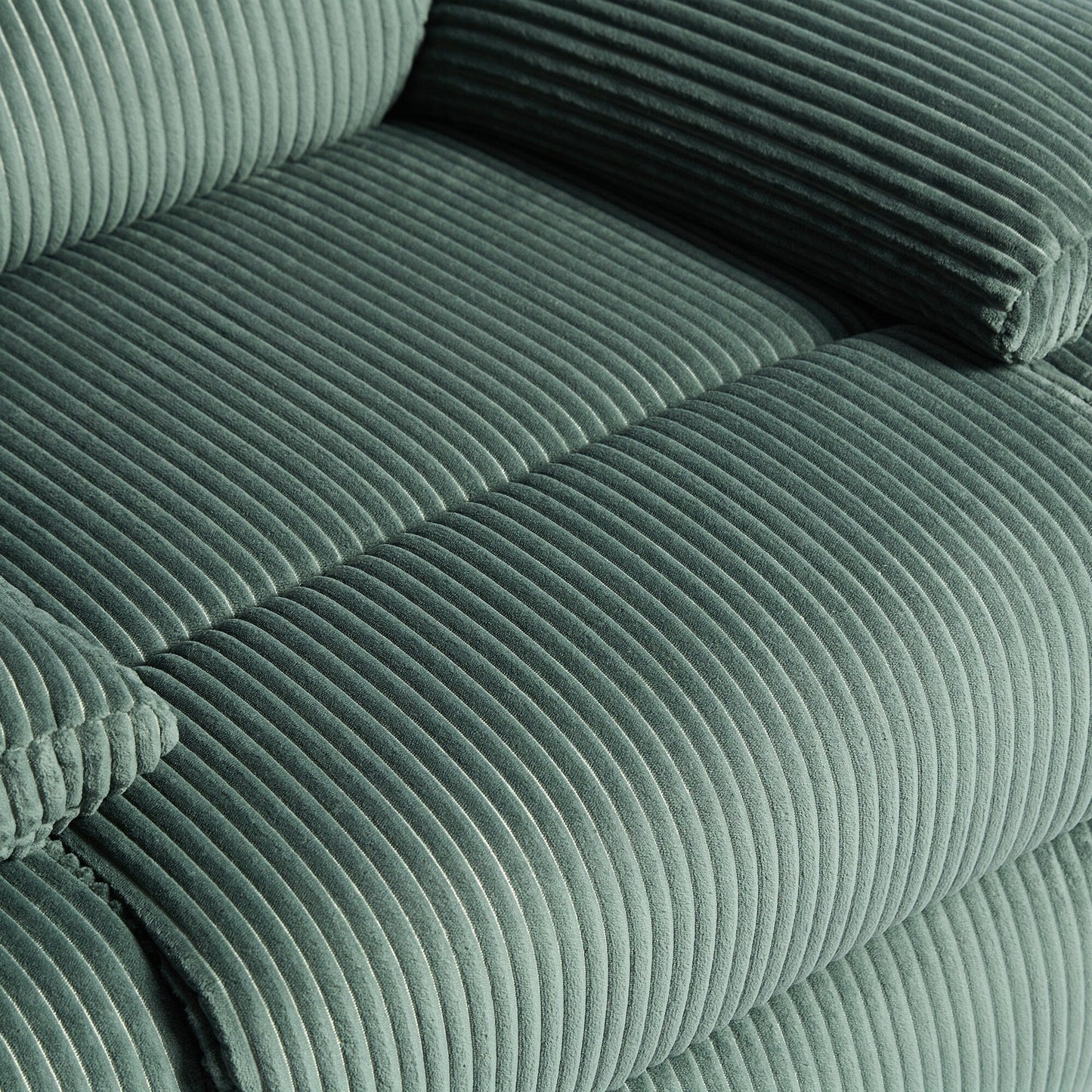 Ensemble de 2 fauteuils inclinables manuels en velours côtelé avec repose-pieds