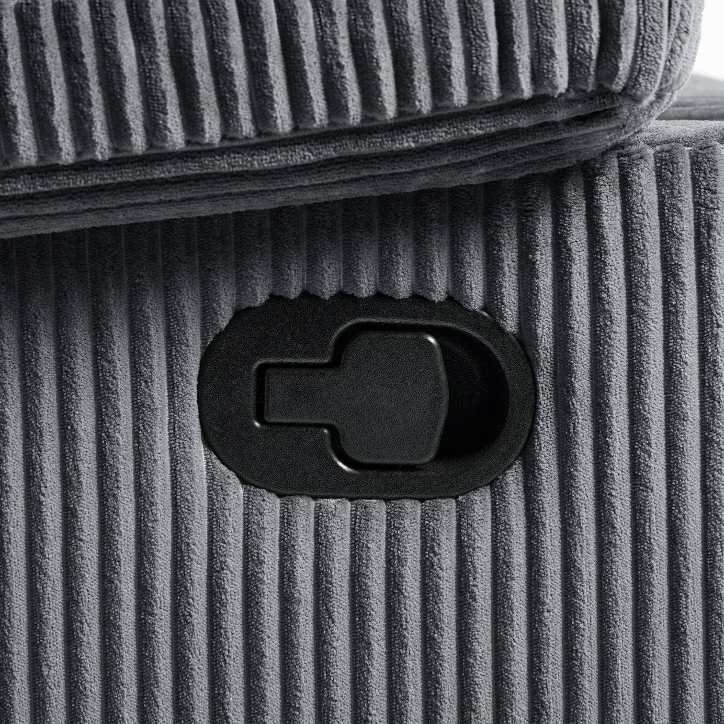 Lot de 2 fauteuils inclinables manuels modernes en velours côtelé, fauteuil d'appoint surdimensionné avec accoudoirs larges