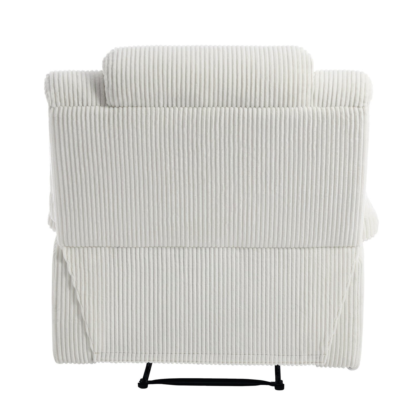 Lot de 2 fauteuils inclinables manuels modernes en velours côtelé, fauteuil d'appoint surdimensionné avec accoudoirs larges