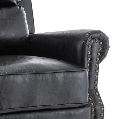 Ensemble de 2 fauteuils inclinables rembourrés avec tête de clou