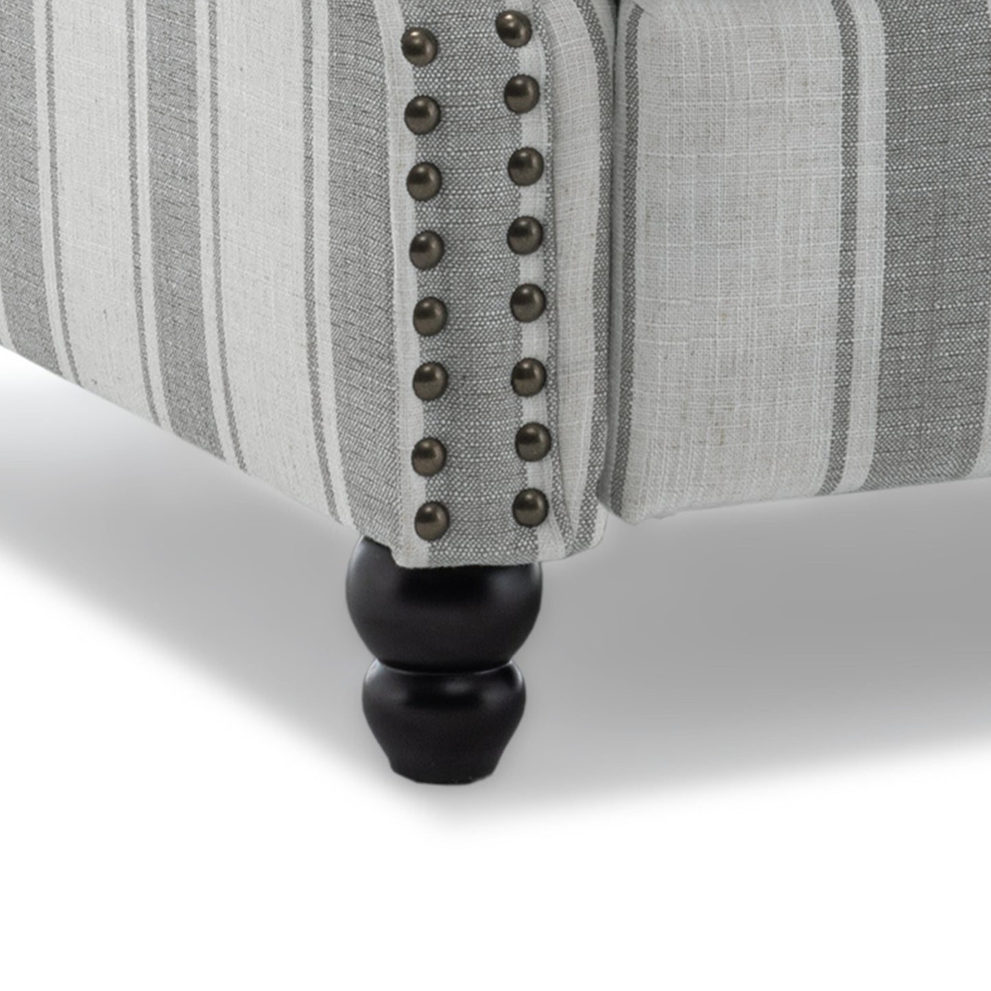 Ensemble de 2 fauteuils inclinables rembourrés avec tête de clou