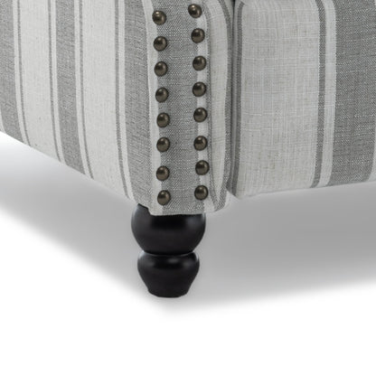 Ensemble de 2 fauteuils inclinables rembourrés avec tête de clou