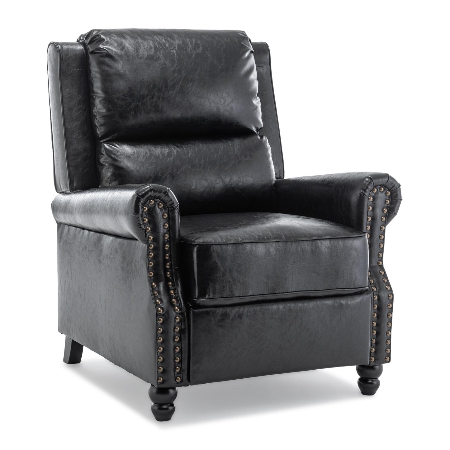 Ensemble de 2 fauteuils inclinables rembourrés avec tête de clou