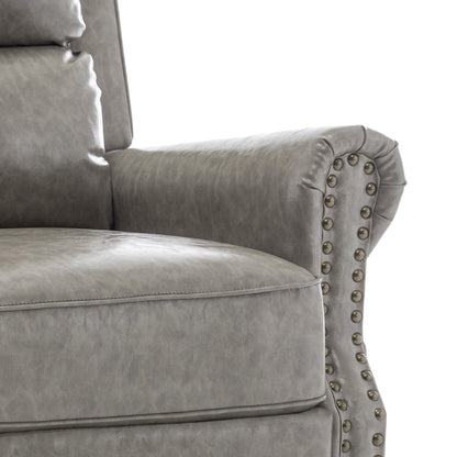 Ensemble de 2 fauteuils inclinables rembourrés avec tête de clou