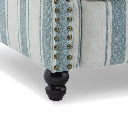 Ensemble de 2 fauteuils inclinables rembourrés avec tête de clou