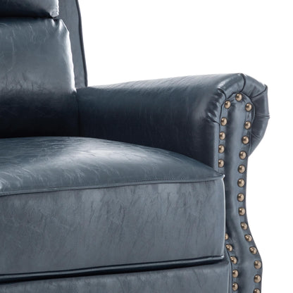 Ensemble de 2 fauteuils inclinables rembourrés avec tête de clou