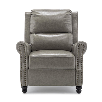 Ensemble de 2 fauteuils inclinables rembourrés avec tête de clou