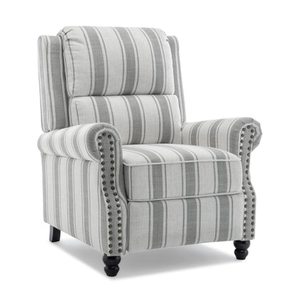 Ensemble de 2 fauteuils inclinables rembourrés avec tête de clou