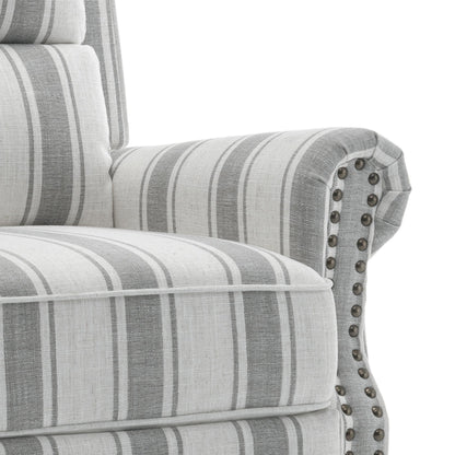 Ensemble de 2 fauteuils inclinables rembourrés avec tête de clou