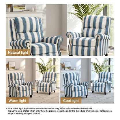 Ensemble de 2 fauteuils inclinables rembourrés avec tête de clou