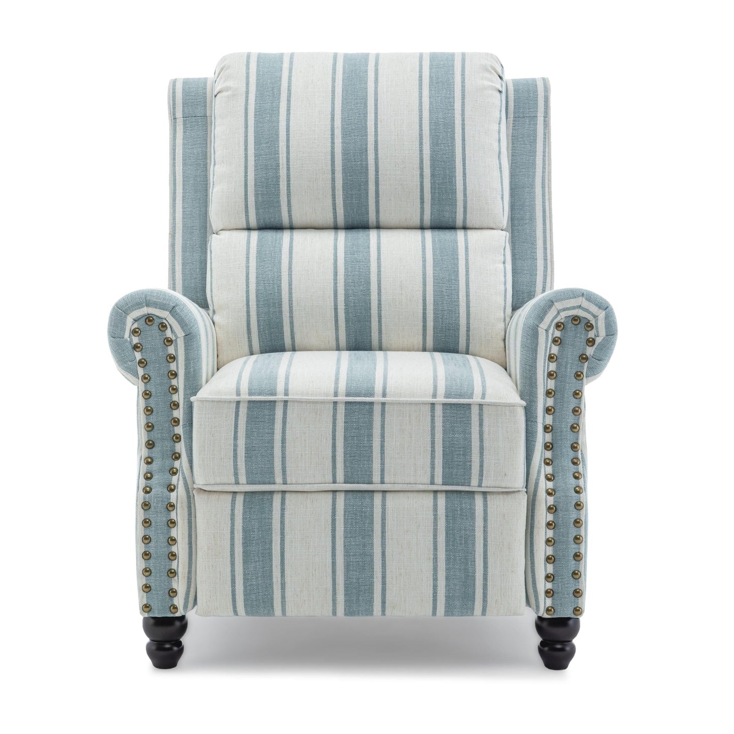 Ensemble de 2 fauteuils inclinables rembourrés avec tête de clou