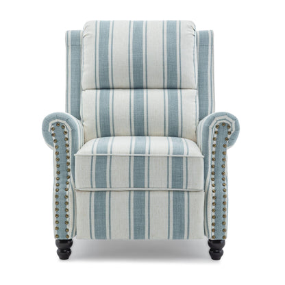 Ensemble de 2 fauteuils inclinables rembourrés avec tête de clou