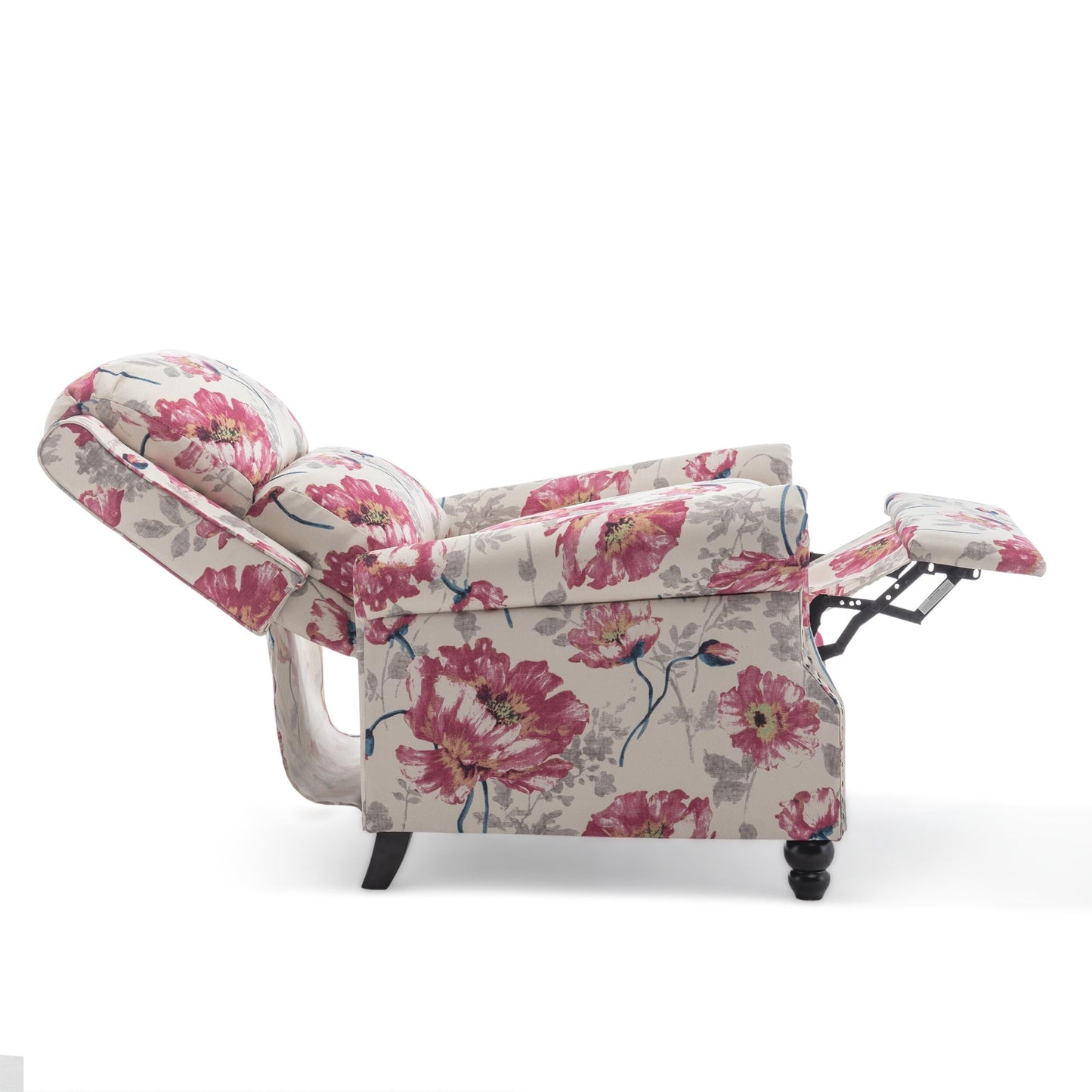 Ensemble de 2 fauteuils inclinables rembourrés avec tête de clou