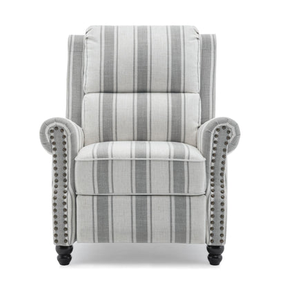 Ensemble de 2 fauteuils inclinables rembourrés avec tête de clou