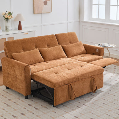 Canapé 2 en 1 avec lit gigogne et fauteuil inclinable réversible par Harper&amp;Bright Designs