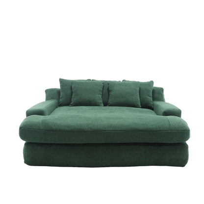 Canapé 2 places avec 5 coussins de dossier, canapé confortable - canapé à siège profond pour le salon