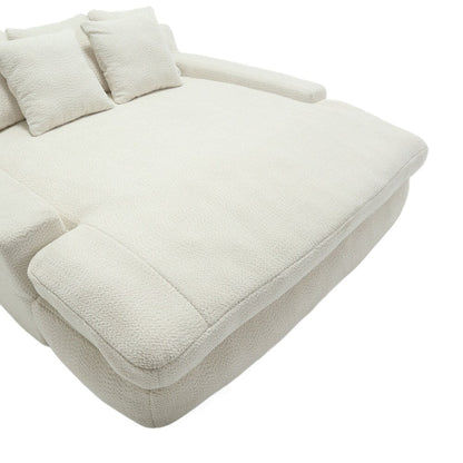 Canapé 2 places avec 5 coussins de dossier, canapé confortable - canapé à siège profond pour le salon