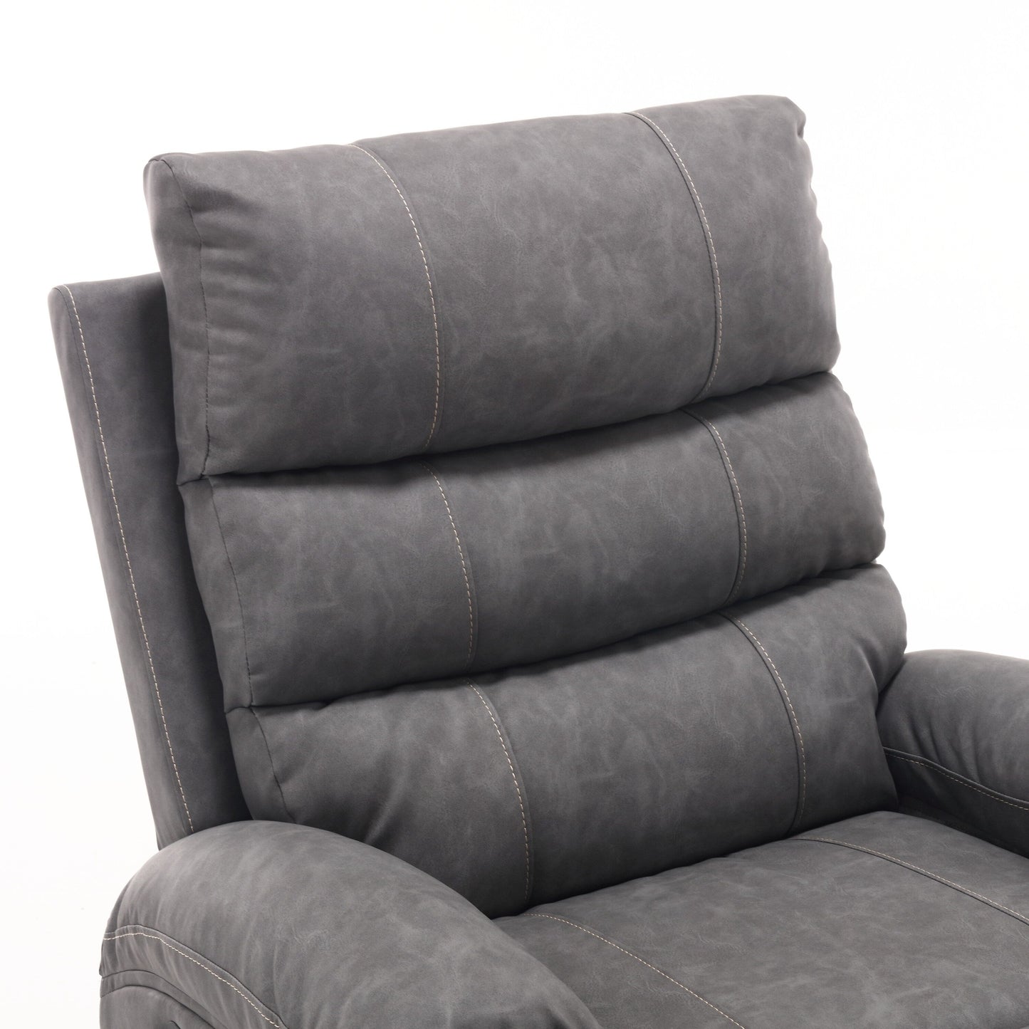 Fauteuil inclinable électrique 21 W, grand format, massage par vibrations à 8 points et chauffage lombaire, télécommande, poches latérales, porte-gobelets