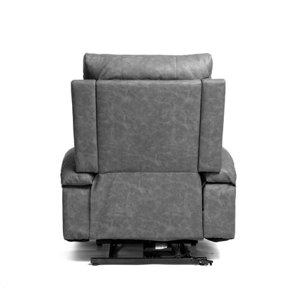 Fauteuil inclinable électrique 21 W, grand format, massage par vibrations à 8 points et chauffage lombaire, télécommande, poches latérales, porte-gobelets
