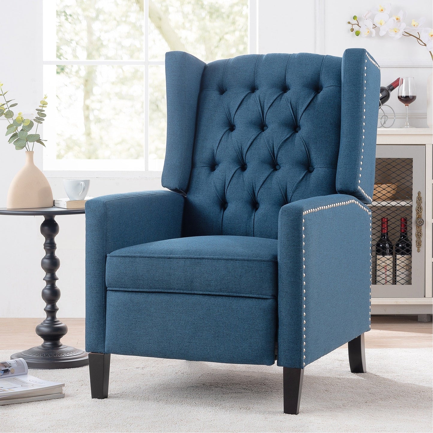 Fauteuil inclinable manuel en tissu large de 27,16 pouces