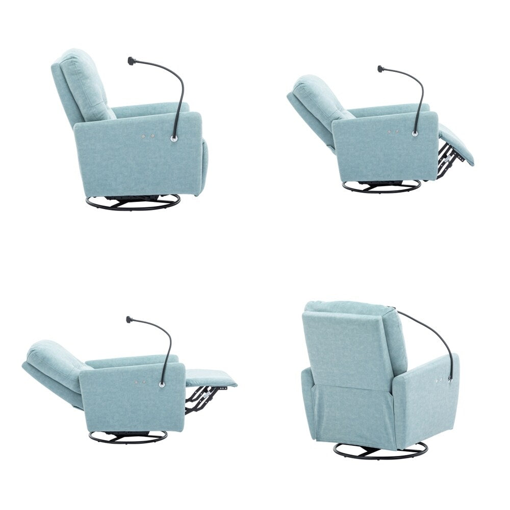 Fauteuil inclinable électrique pivotant à 270 degrés avec support de téléphone