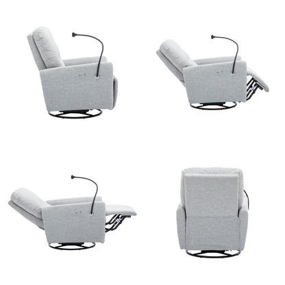 Fauteuil inclinable électrique pivotant à 270 degrés avec support de téléphone