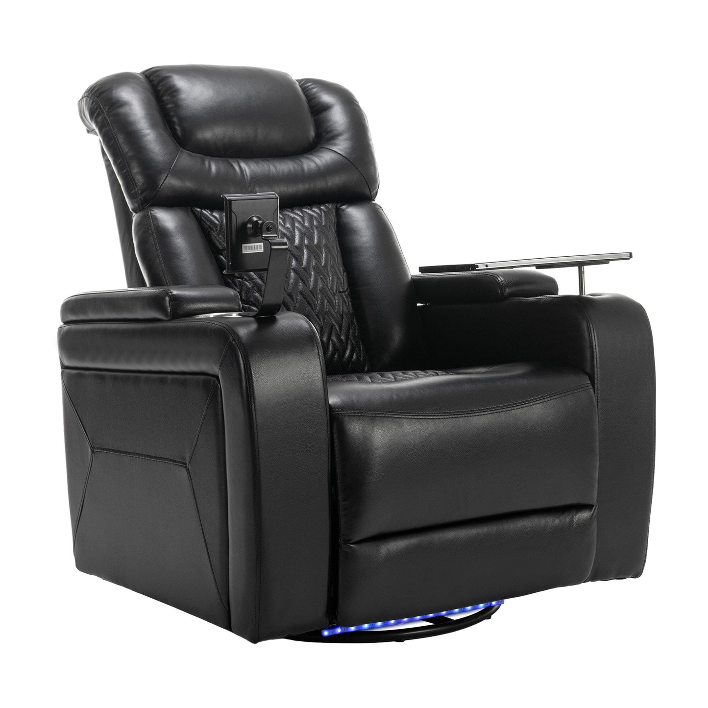 Fauteuil inclinable électrique pivotant à 270 degrés, siège individuel, pour home cinéma, avec plateau, support pour téléphone, porte-gobelet et port USB