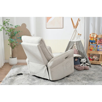 Fauteuil inclinable pivotant à 270° pour adultes, fauteuil inclinable pivotant à bascule, petit fauteuil inclinable électrique
