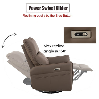 Fauteuil inclinable pivotant à 270°, canapé inclinable électrique avec ports USB