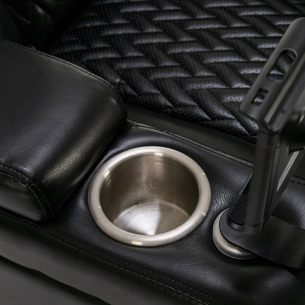 Fauteuil inclinable électrique pivotant à 270°, fauteuil multimédia avec multi-plateau et rangement