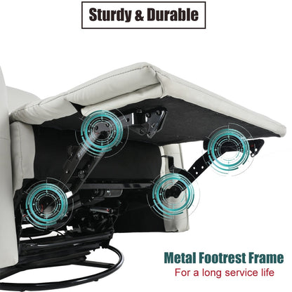 Fauteuil inclinable électrique pivotant à 270° avec ports USB