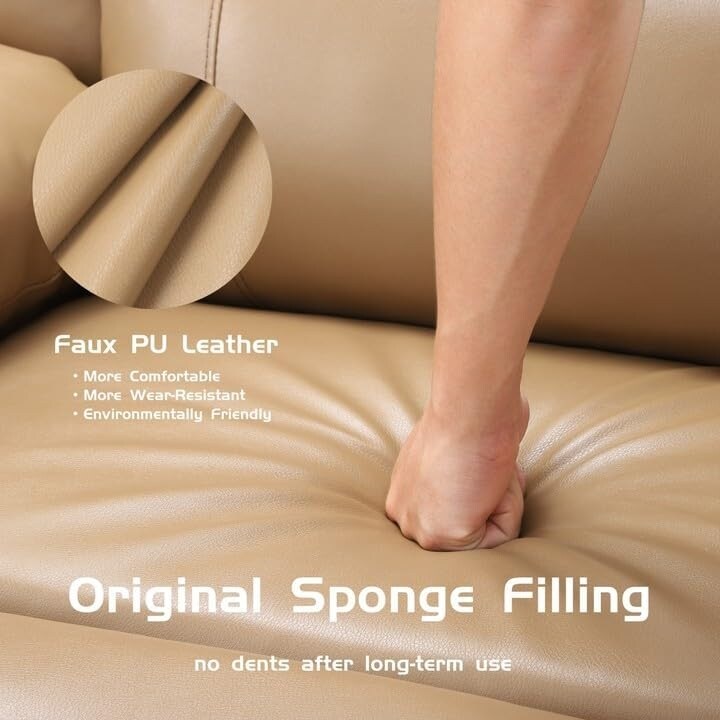 Fauteuils inclinables pivotants surdimensionnés à 360° de 27 pouces avec chauffage et massage