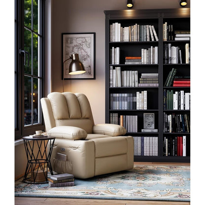 Fauteuils inclinables pivotants surdimensionnés à 360° de 27 pouces avec chauffage et massage