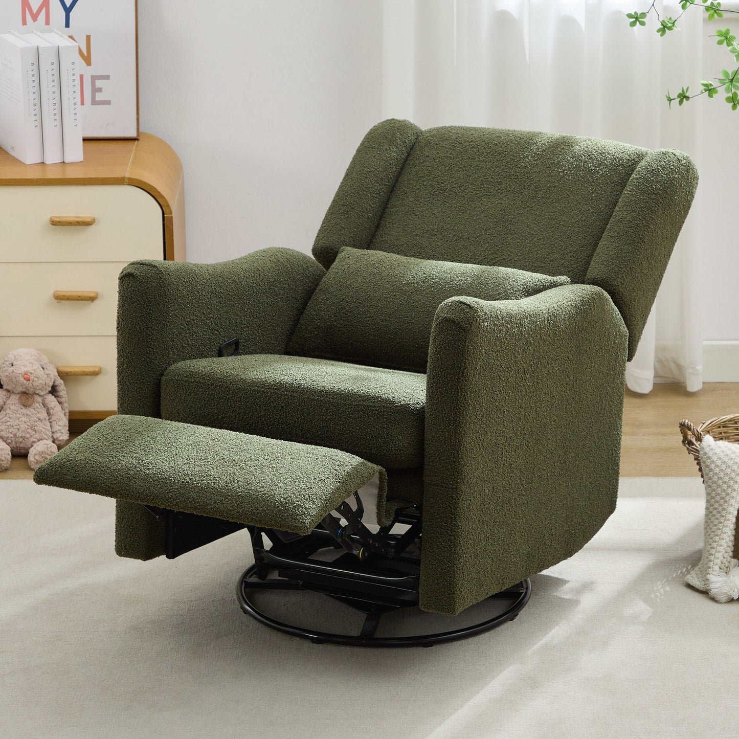 Fauteuil inclinable pivotant à oreilles de 29,5 po de large