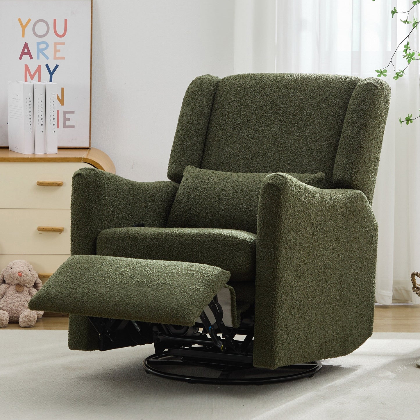 Fauteuil inclinable pivotant à oreilles de 29,5 po de large