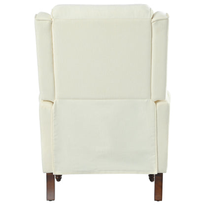 Fauteuil inclinable rembourré avec dossier à oreilles classique et pieds en bois massif en forme de gourde (29,75 $)