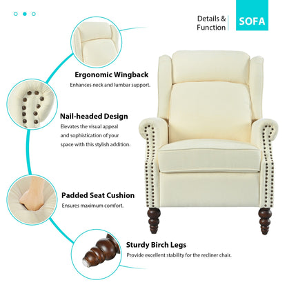 Fauteuil inclinable rembourré à dossier relevable 29,75