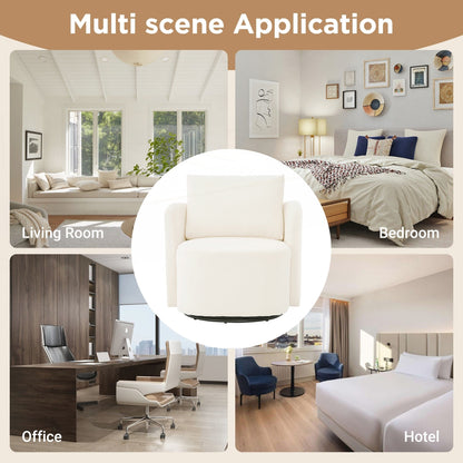 Fauteuil d'appoint en forme de tonneau de 29,9 pouces