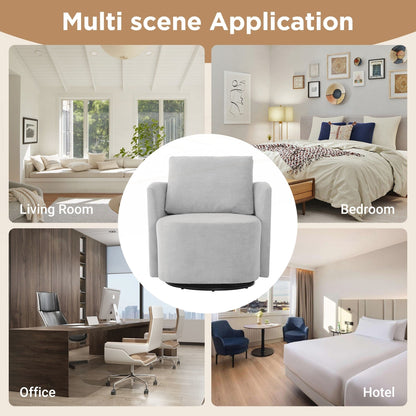 Fauteuil d'appoint en forme de tonneau de 29,9 pouces