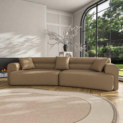 Canapé 3 à 5 places confortable et rembourré avec 3 coussins moelleux