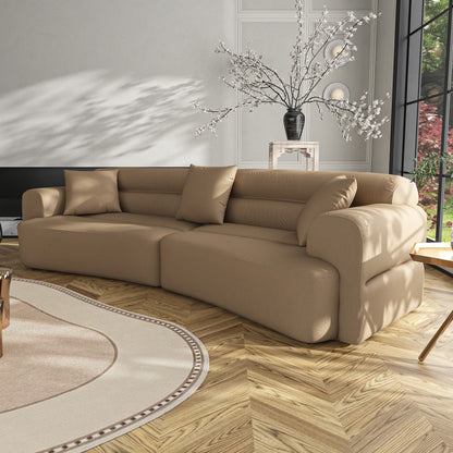 Canapé 3 à 5 places confortable et rembourré avec 3 coussins moelleux