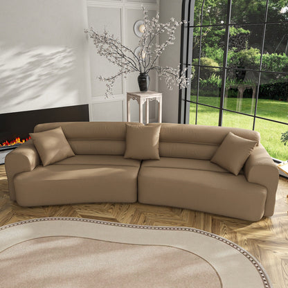 Canapé 3 à 5 places confortable et rembourré avec 3 coussins moelleux