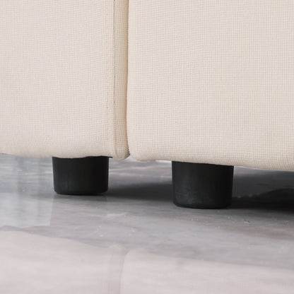 Ensemble de canapés modulaires sectionnels en chenille 3 pièces avec fauteuils sans accoudoirs et fauteuils d'angle