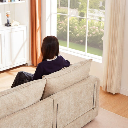 Canapés Cloud confortables 3 places avec pouf amovible