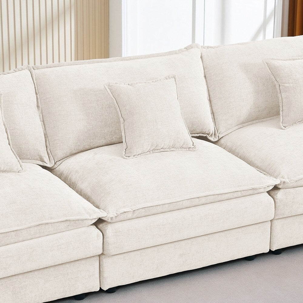 Canapés Cloud confortables 3 places avec pouf amovible