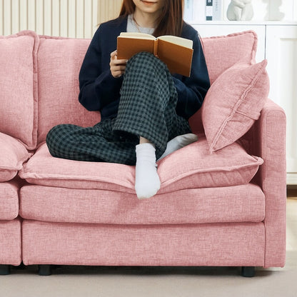 Canapés Cloud confortables 3 places avec pouf amovible