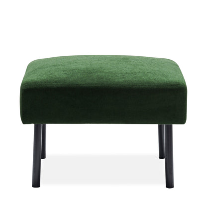 Canapé 3 places en tissu polyester en forme de L avec pouf, canapé rembourré moderne, petit canapé confortable pour petit espace